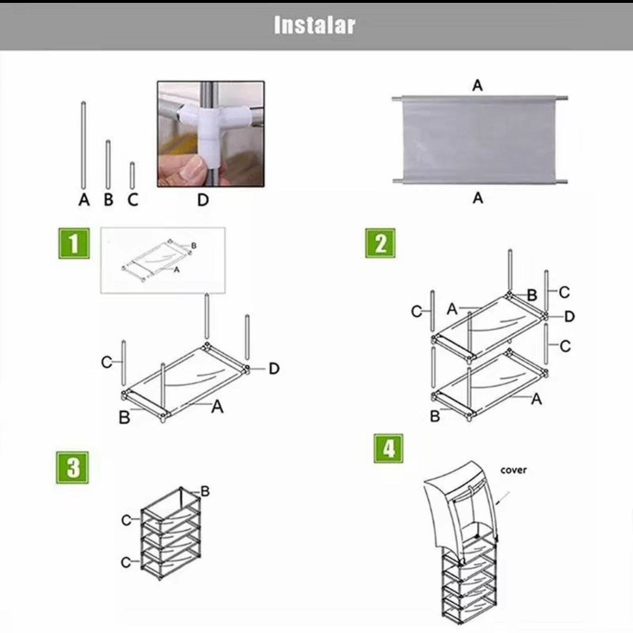 Zapatero simple para dormitorio de estudiantes, zapatero de nueve capas, zapatero de tela para dormitorio de alquiler, de gran capacidad, multicapa, a prueba de polvo, sin instalación, ahorro de espacio