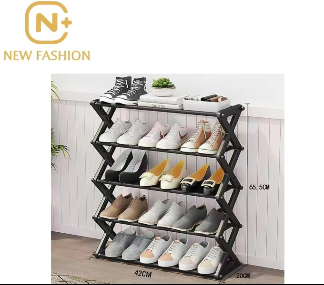 Armario para Zapatos de 4 y Niveles Color sólido portátil