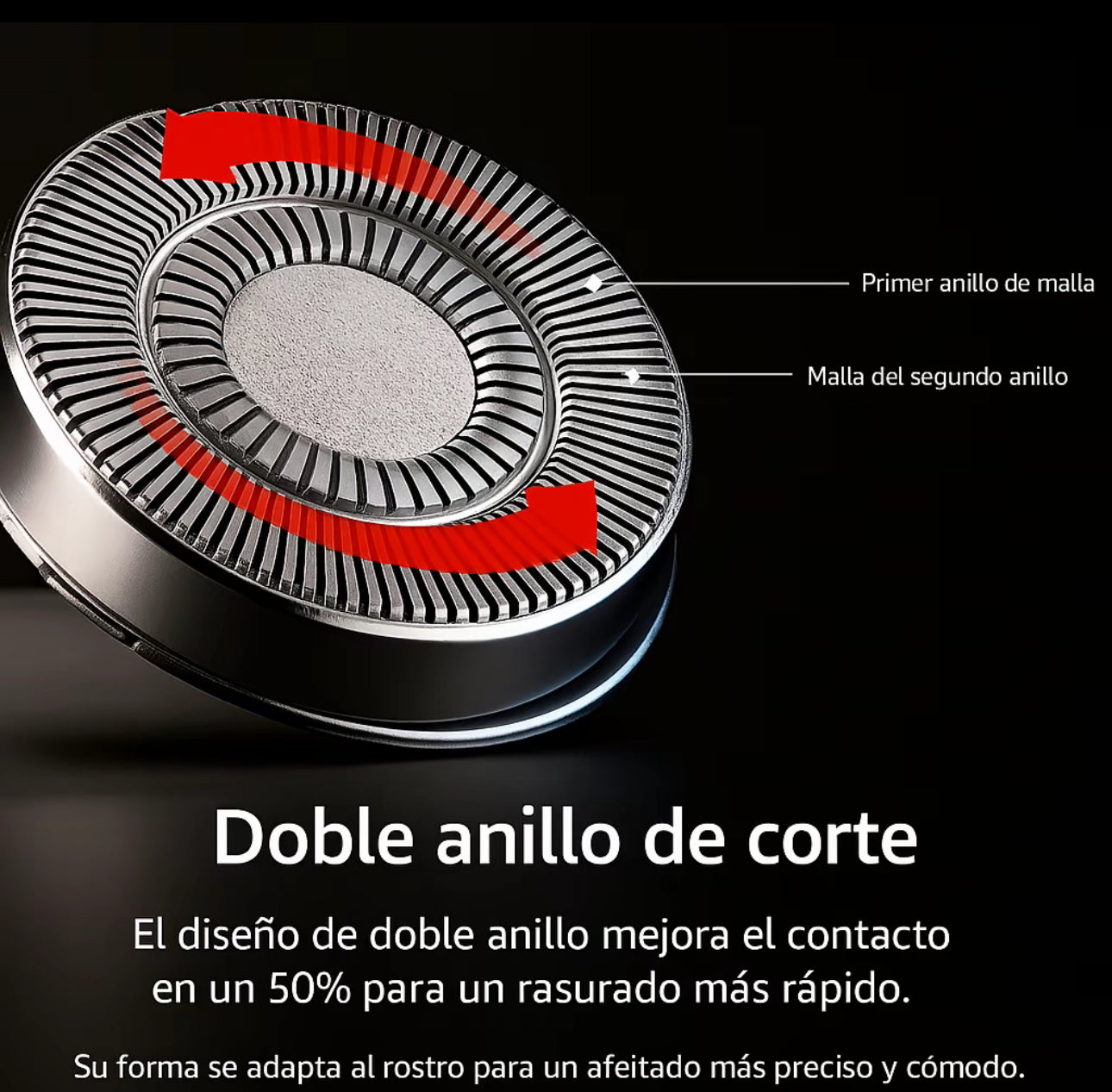 Afeitadora Eléctrica con
Cabezal 3D Desmontable y Lavable, Batería de 24
Horas y Carga Rápida - ¡50% de Descuento!