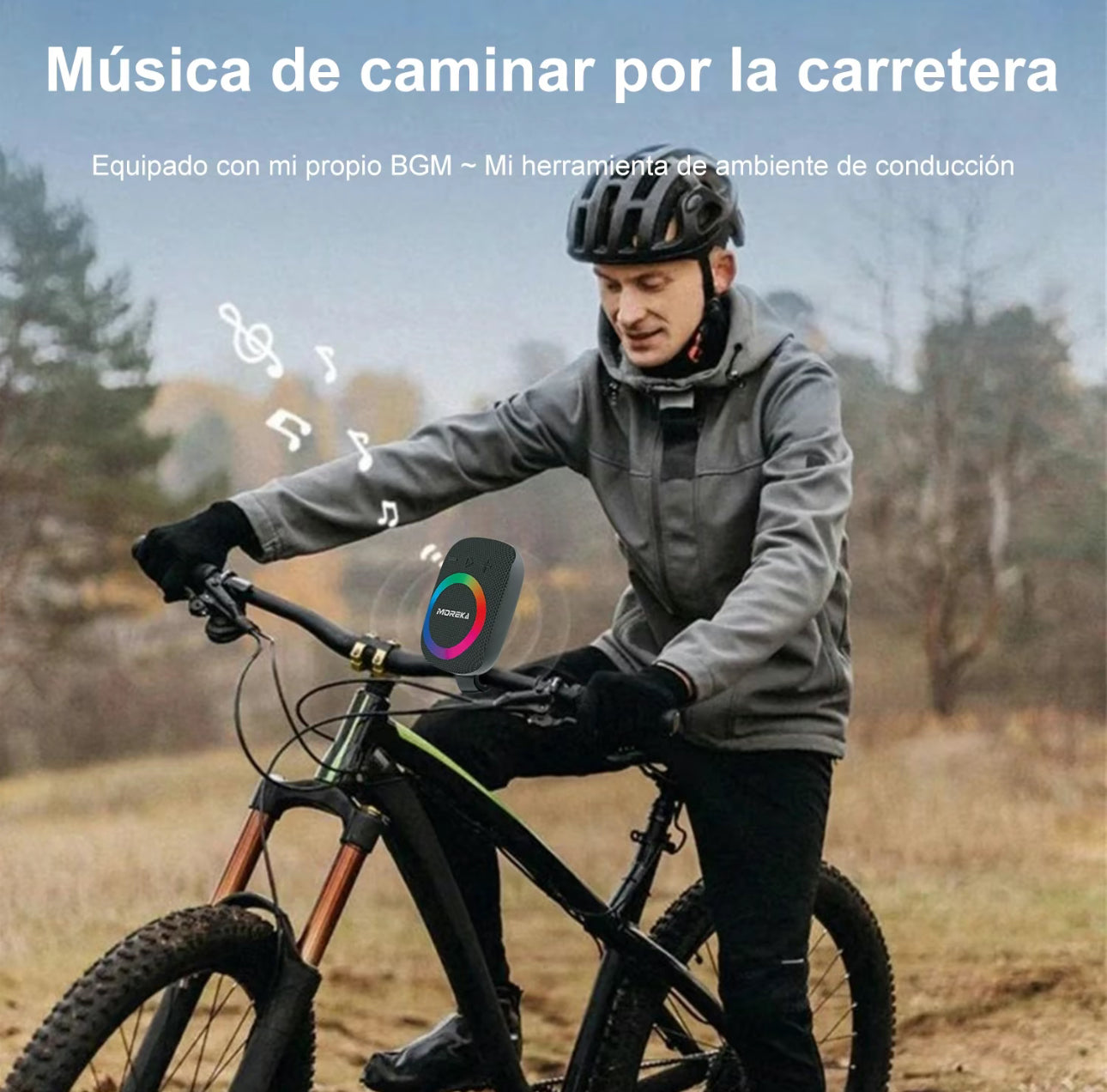 MOREKA-W3S Altavoz Bluetooth 5.1, altavoz portátil inalámbrico con graves mejorados, resistencia al agua IPX6, hasta 5 horas de reproducción, ideal para leer, hacer senderismo, ir a la playa y viajar.