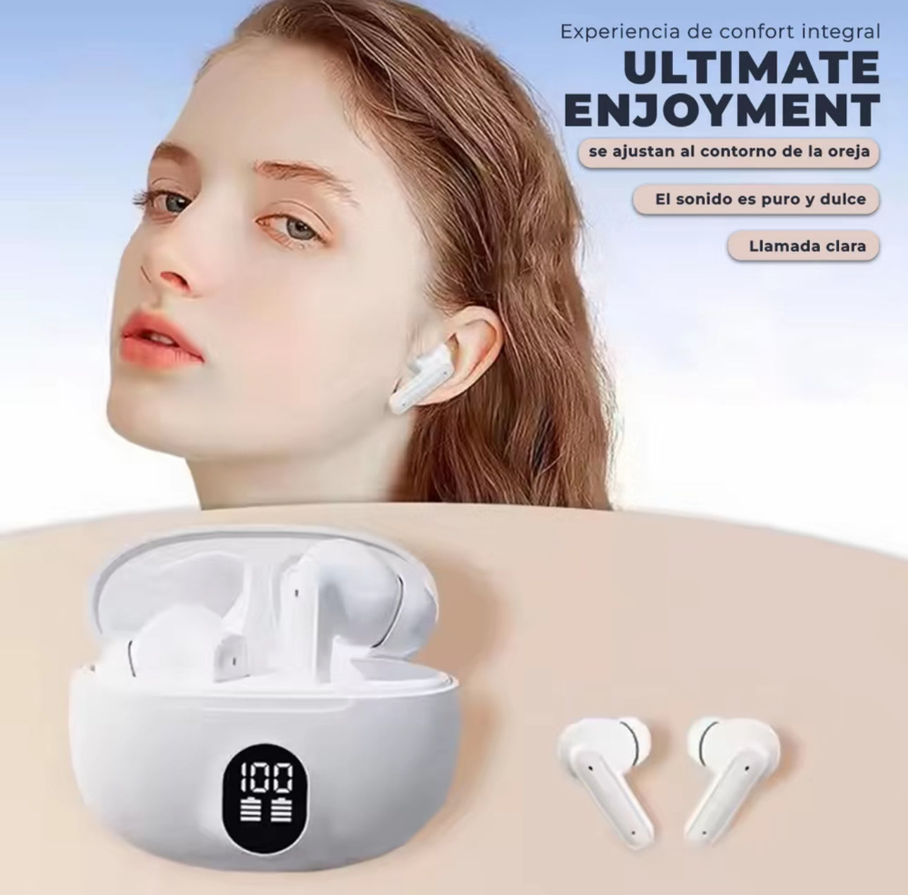 VICLOOK S10 Auriculares Bluetooth Auriculares inalámbricos TWS Liamadas en alta definición, tecnología de cancelación de ruido Sonido HiFi con graves potentes