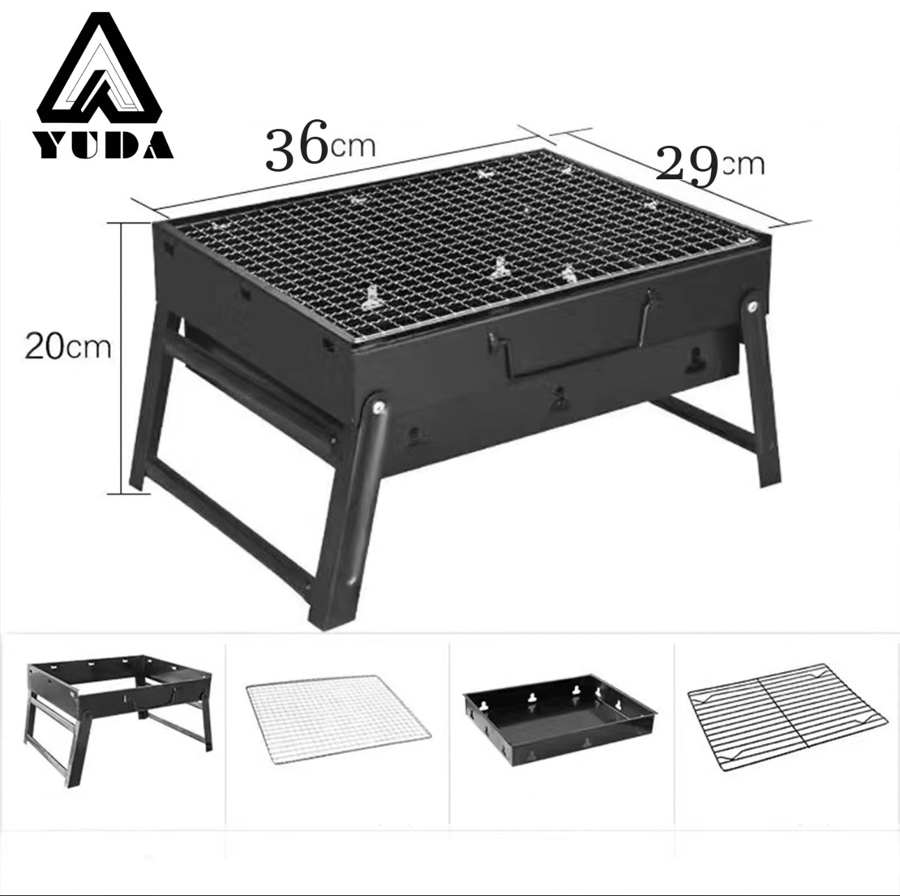 Parrilla De Carbón Portátil Plegable
Acero Inoxidable
