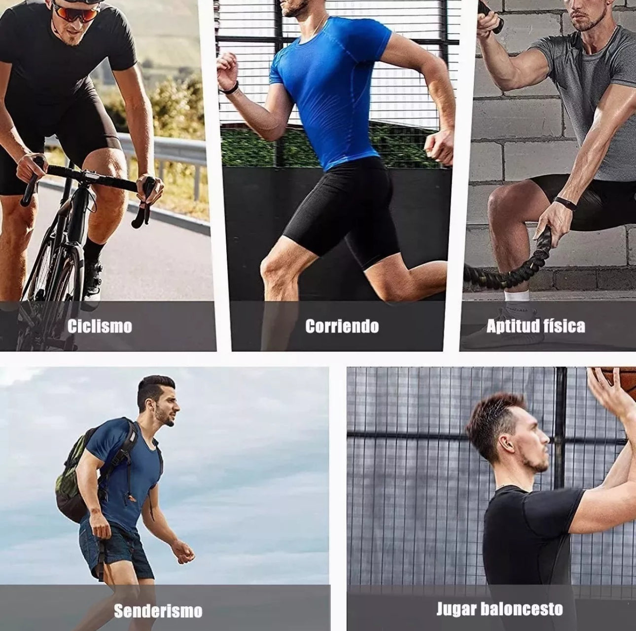 Playera Licra Deportiva Compresión Correr Manga Corta Gym