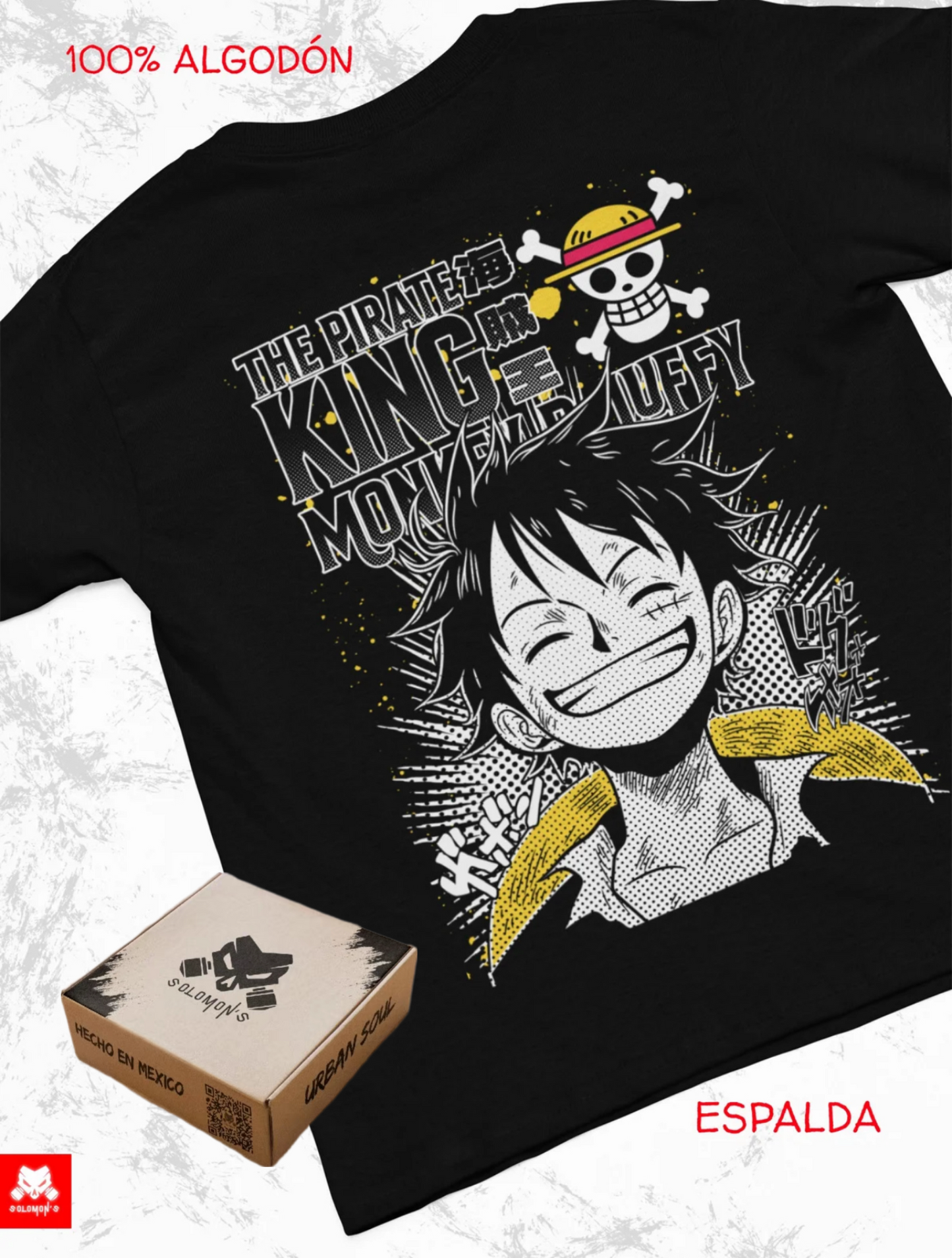 Player Solomon's ONE PIECE THE PIRATE KING | 100& Algodón | Tacto Suave | Anime Streetwear