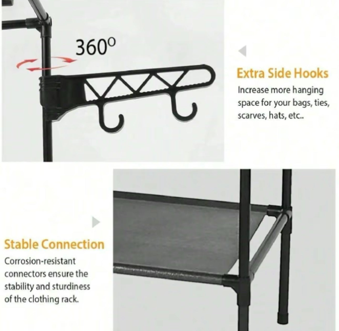 Lerfm Closet Multifuncional de 3 Capas, Soporte de Acero Inoxidable para Ropa, Zapatos y
Juguetes