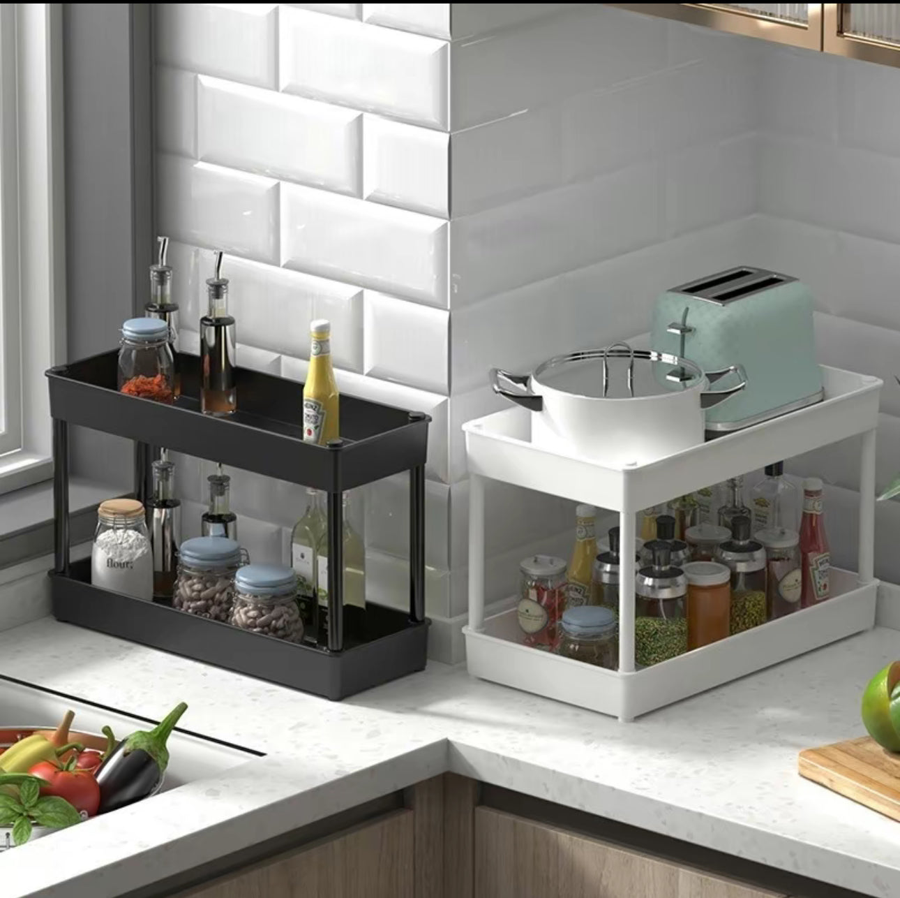 Carrito De Almacenamiento Multiusos Para La
Cocina 2 Niveles