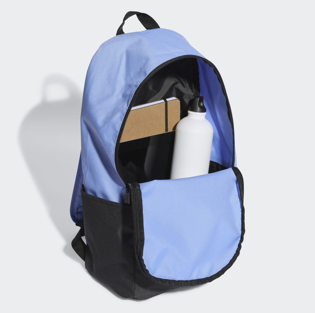 Mochila adidas Foundation Classic, color azul/negro, diseño de tela de la selección nacional de Brasil; CBF (Confederación Brasileña de Fútbol); club; personalizada