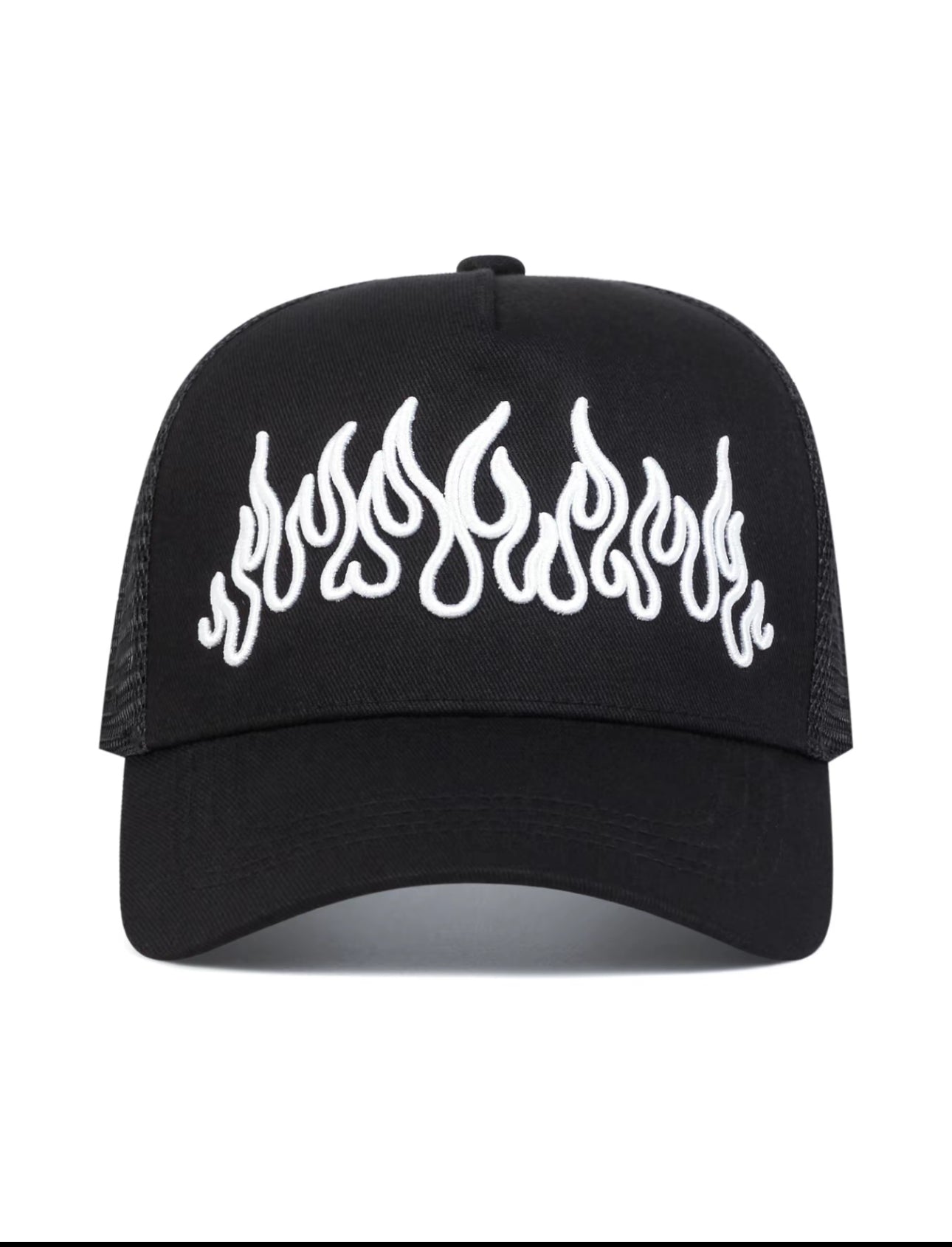 Gorra de béisbol bordada con llamas para hombres ~ y mujeres, protección solar ajustable, ideal para viajes en primavera y otoño, vacaciones en la playa