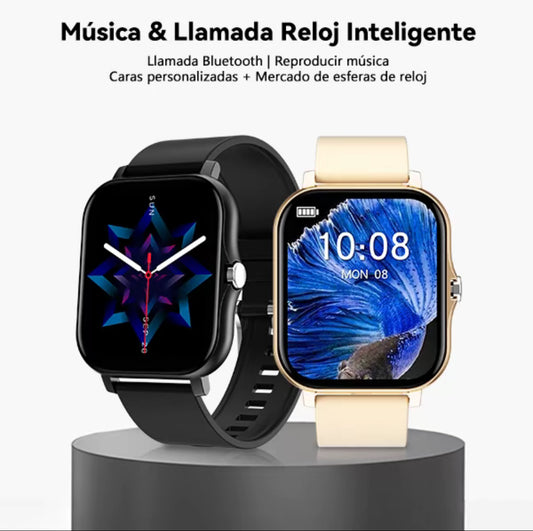 Reloj inteligente llamada sincronización teléfono móvil información hombres y mujeres moda reloj
deportivo