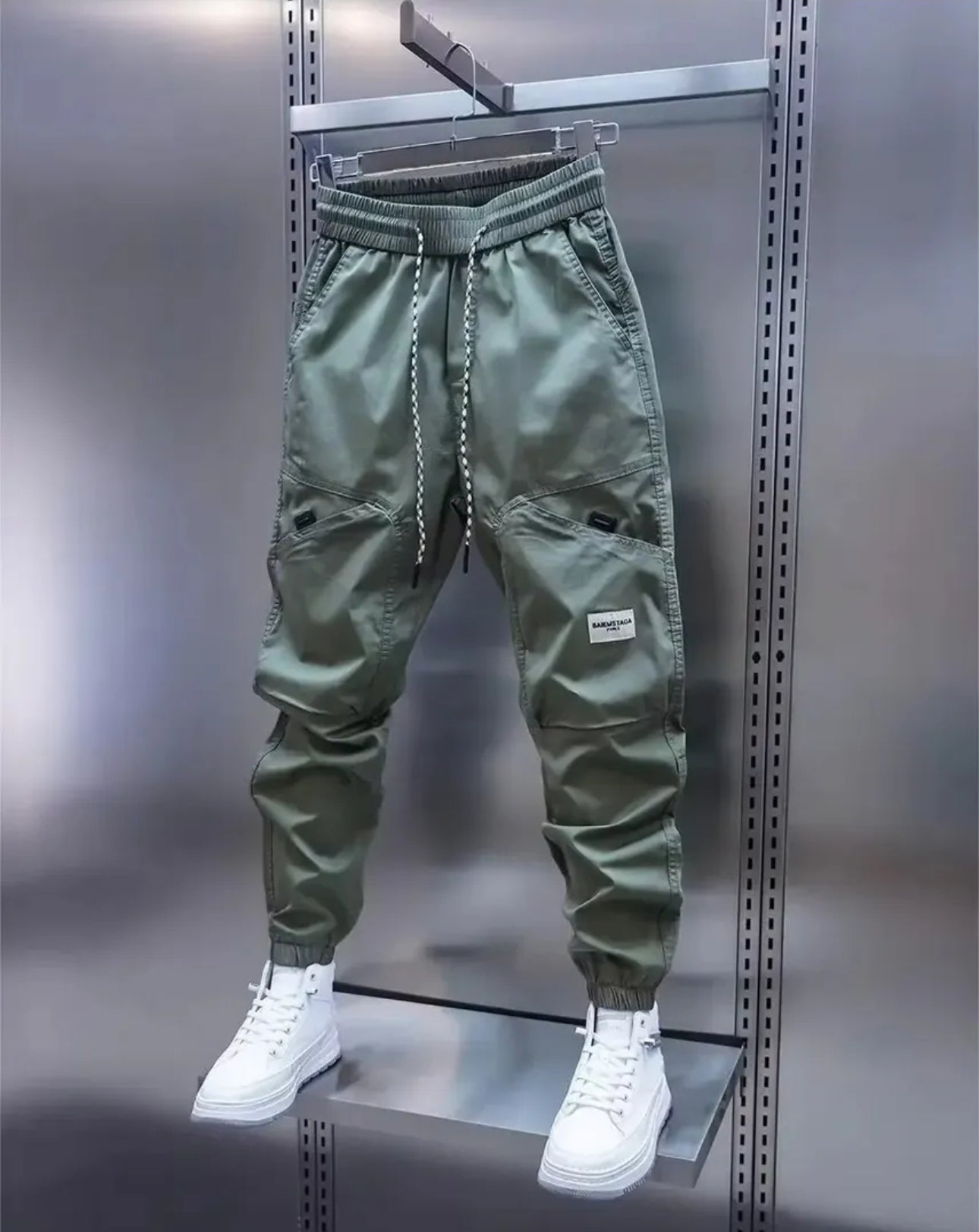 (🌍 PRODUCTO INTERNACIONAL) Pantalones Tipo Cargo Harem Para Hombre, Pantalones Casuales