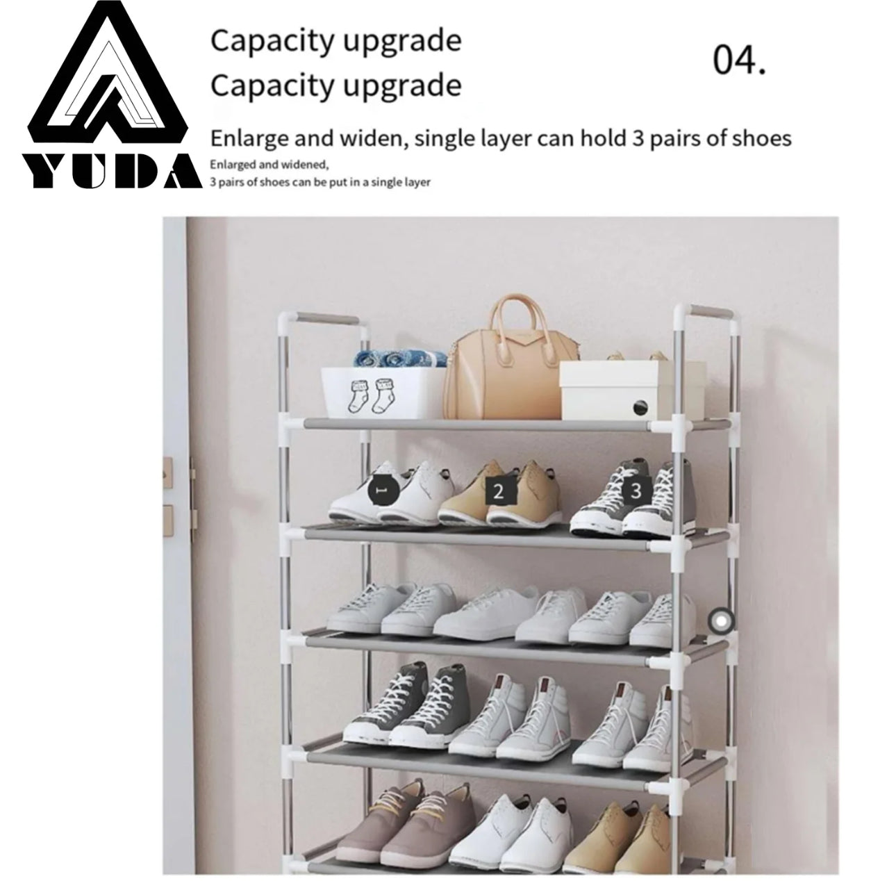 Zapatero de 9 capas, estante de almacenamiento a prueba de polvo: puede contener hasta 27 pares de zapatos, resistente y duradero, ahorra espacio, mantiene su guardarropa ordenado, soporte duradero, paño a prueba de polvo para evitar el polvo