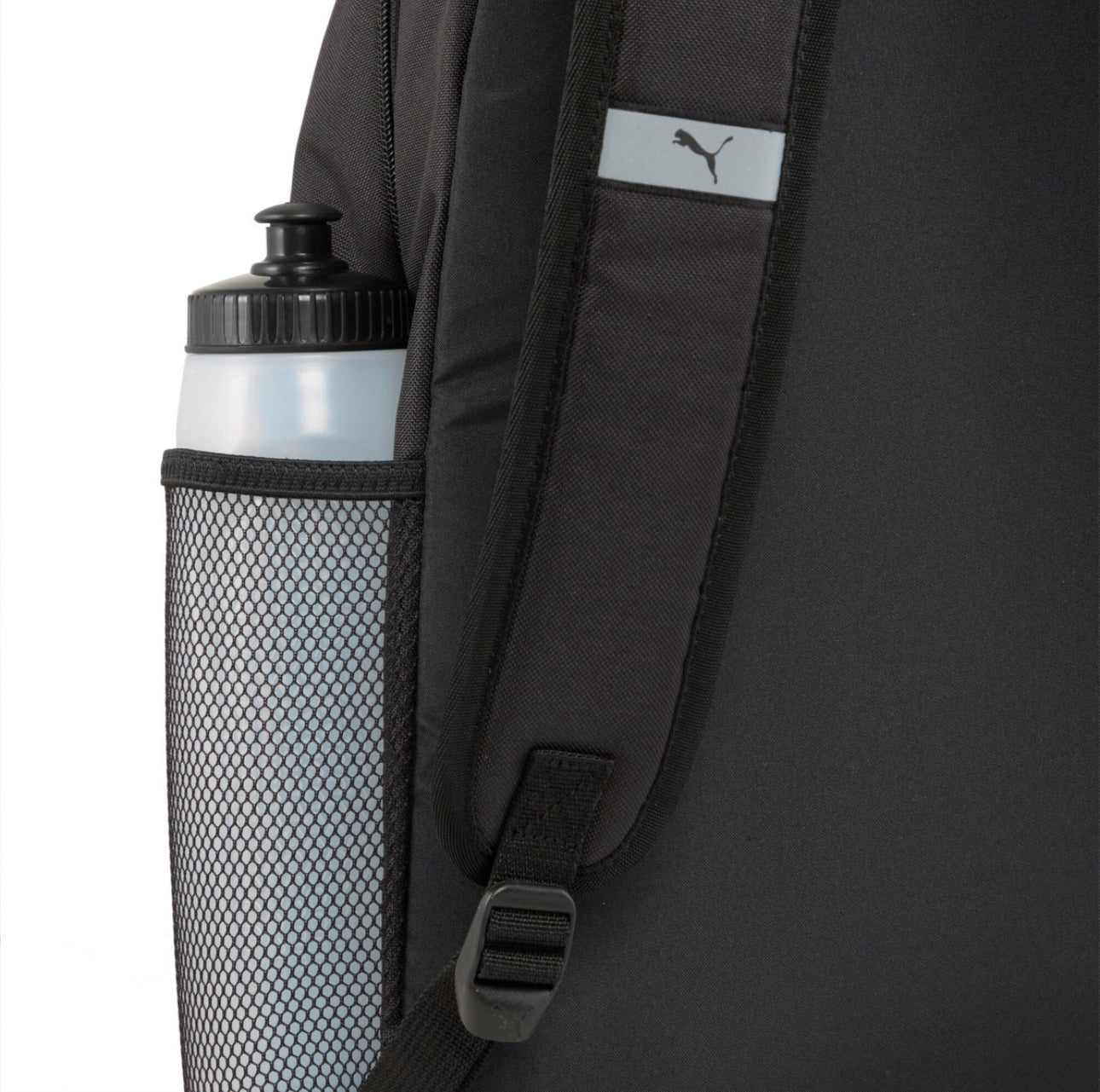 Mochila Puma Phase Backpack, Negro Y Dorado Diseño de la tela Lisa