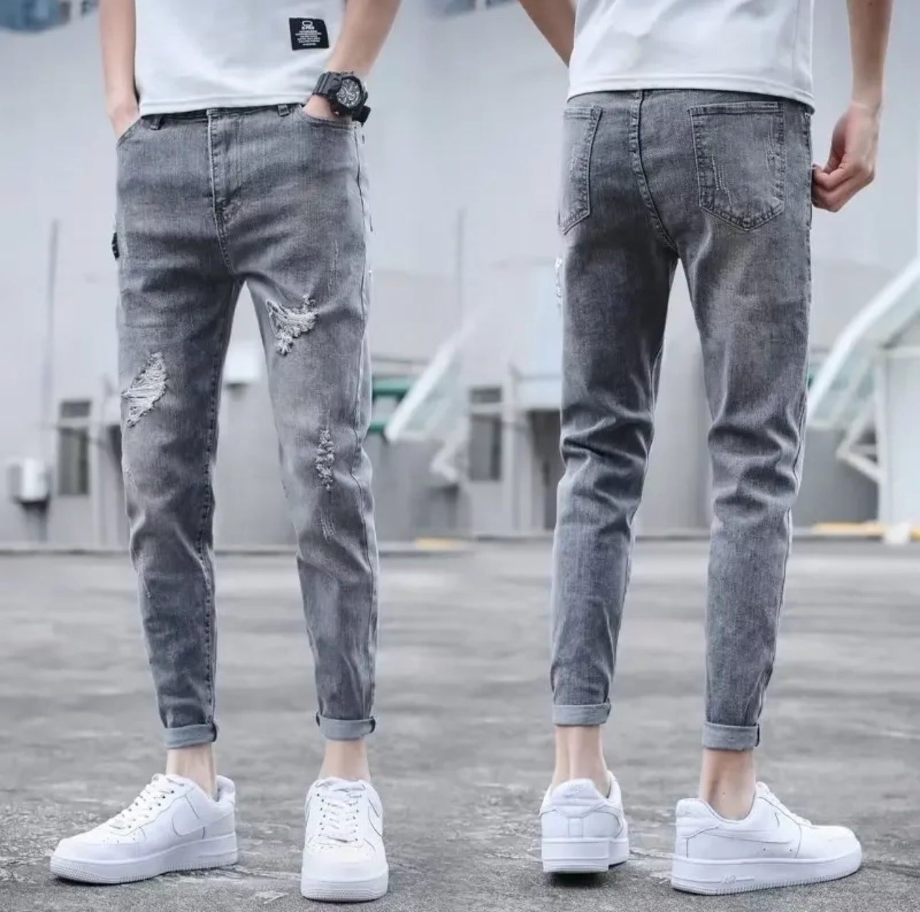 INTERNACIONAL Vaqueros Ajustados Para Hombre, Pantalones Casuales Modernos