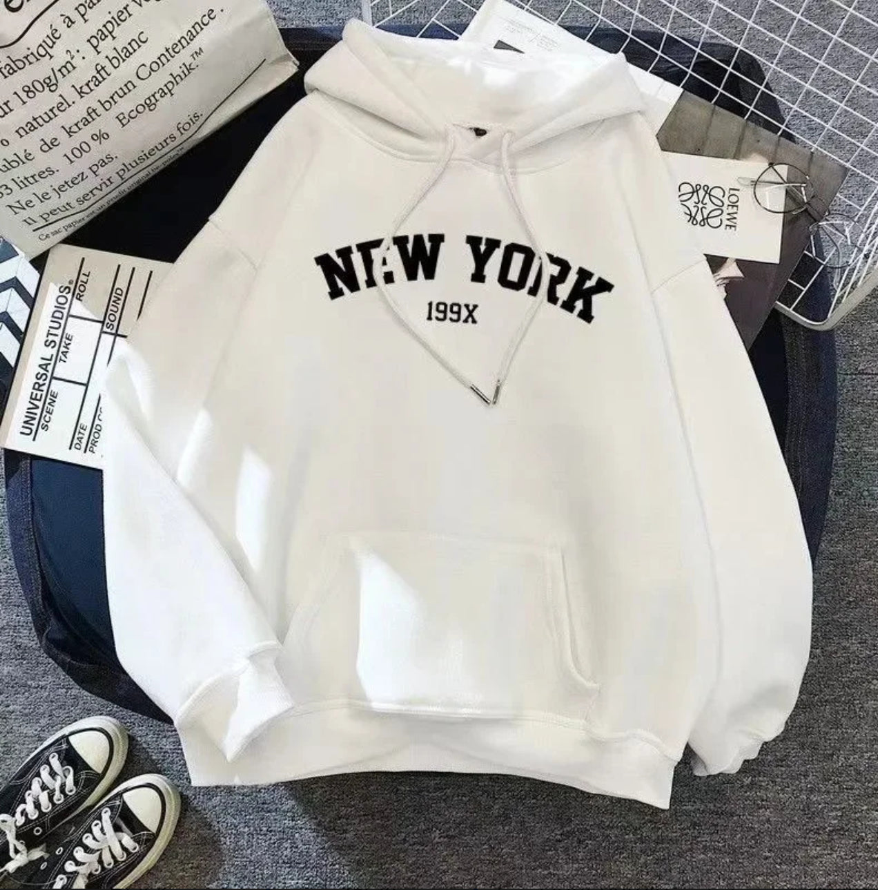 INTERNACIONAL. Sudadera Con Capucha 2024 De Poliéster Con Cuello En V, Dise