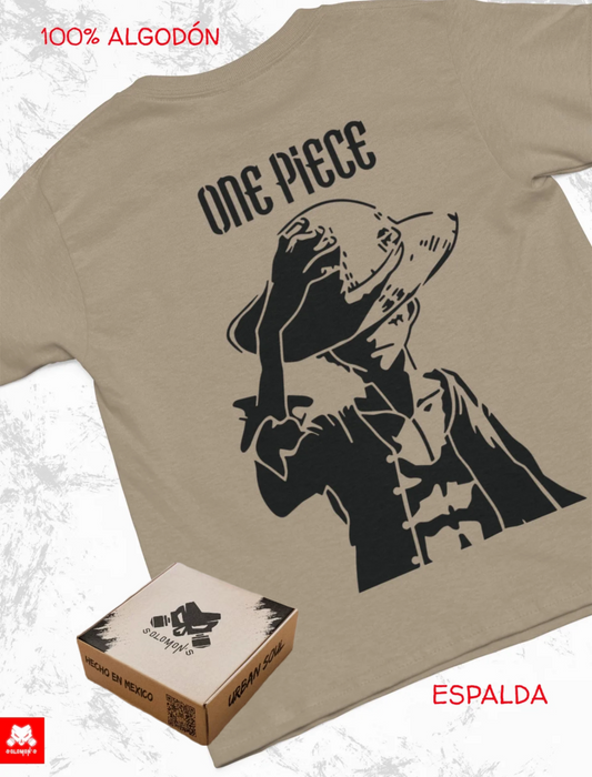 Playera Solomon's LUFFY ONE PIECE | 100% Algodón | Tacto Suave | Anime Streetwear