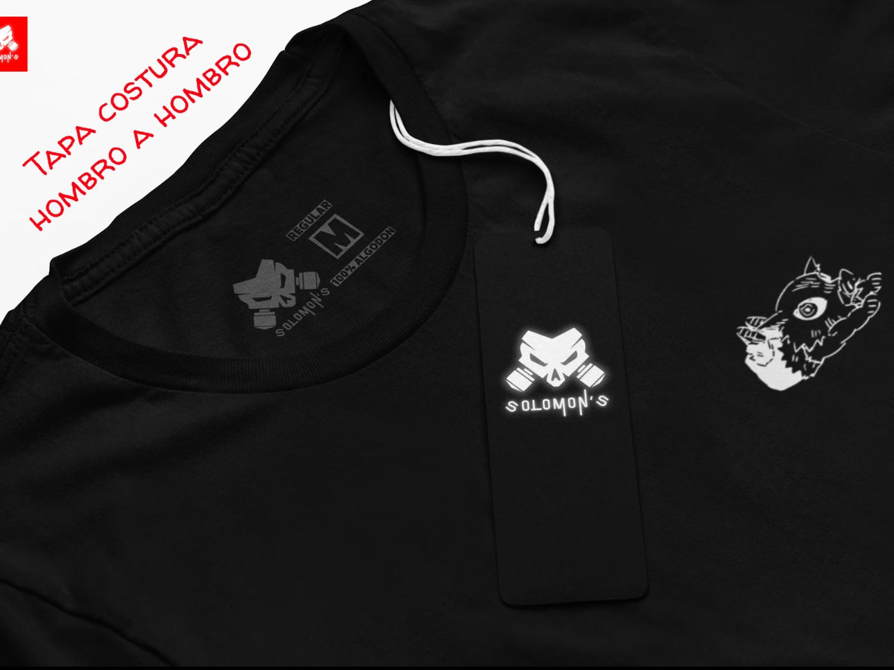 Playera Solomon's DEMON SLAYER KOKUSHIBO I 100% Algodón | Tacto Suave | Anime Streetwear