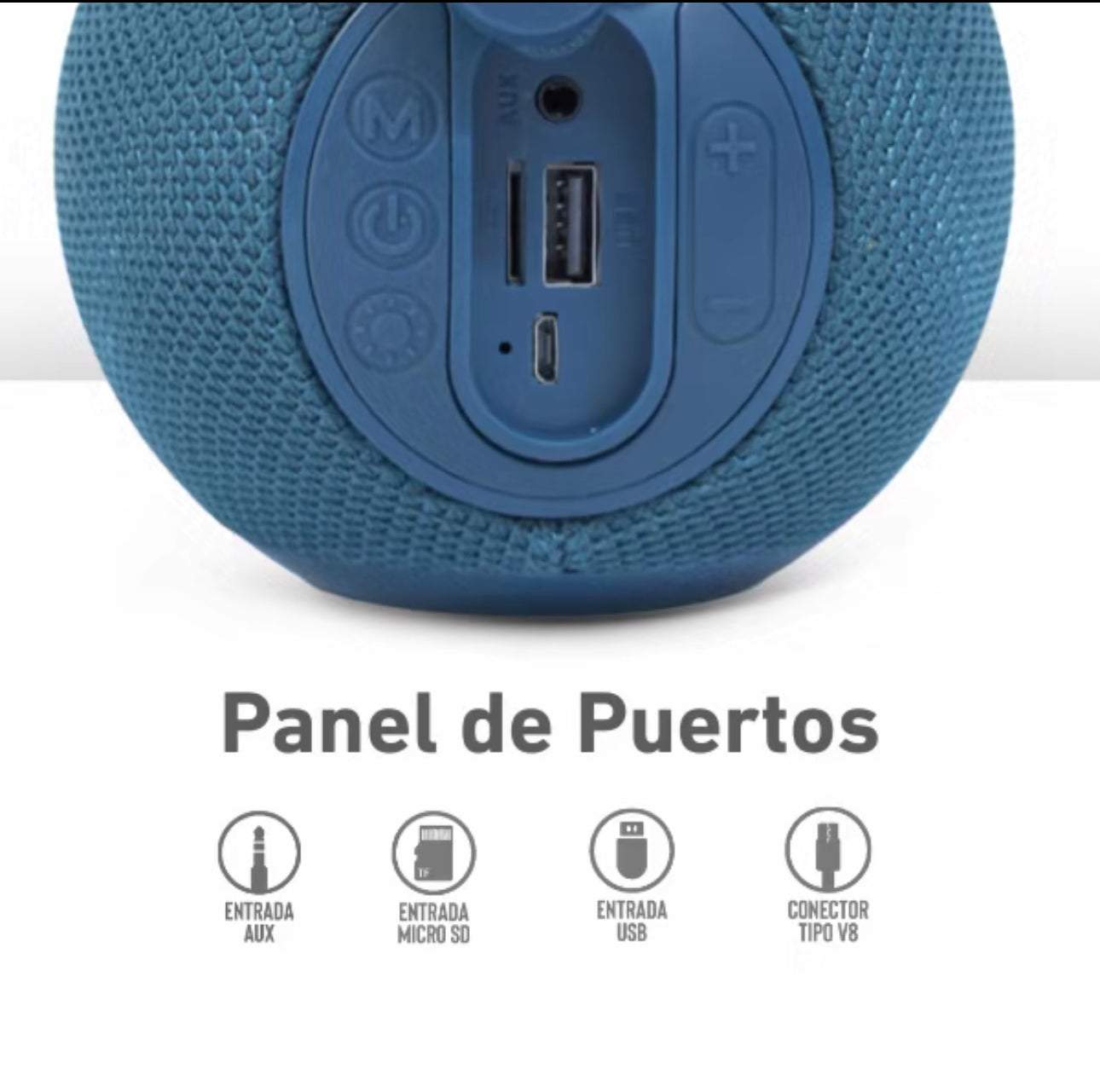 Bocina Bluetooth Portátil Luz LED GTS-2092