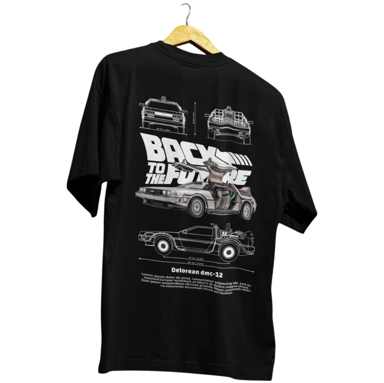 Playera Unisex Oversize Autos -
Dolorean Gris By LL