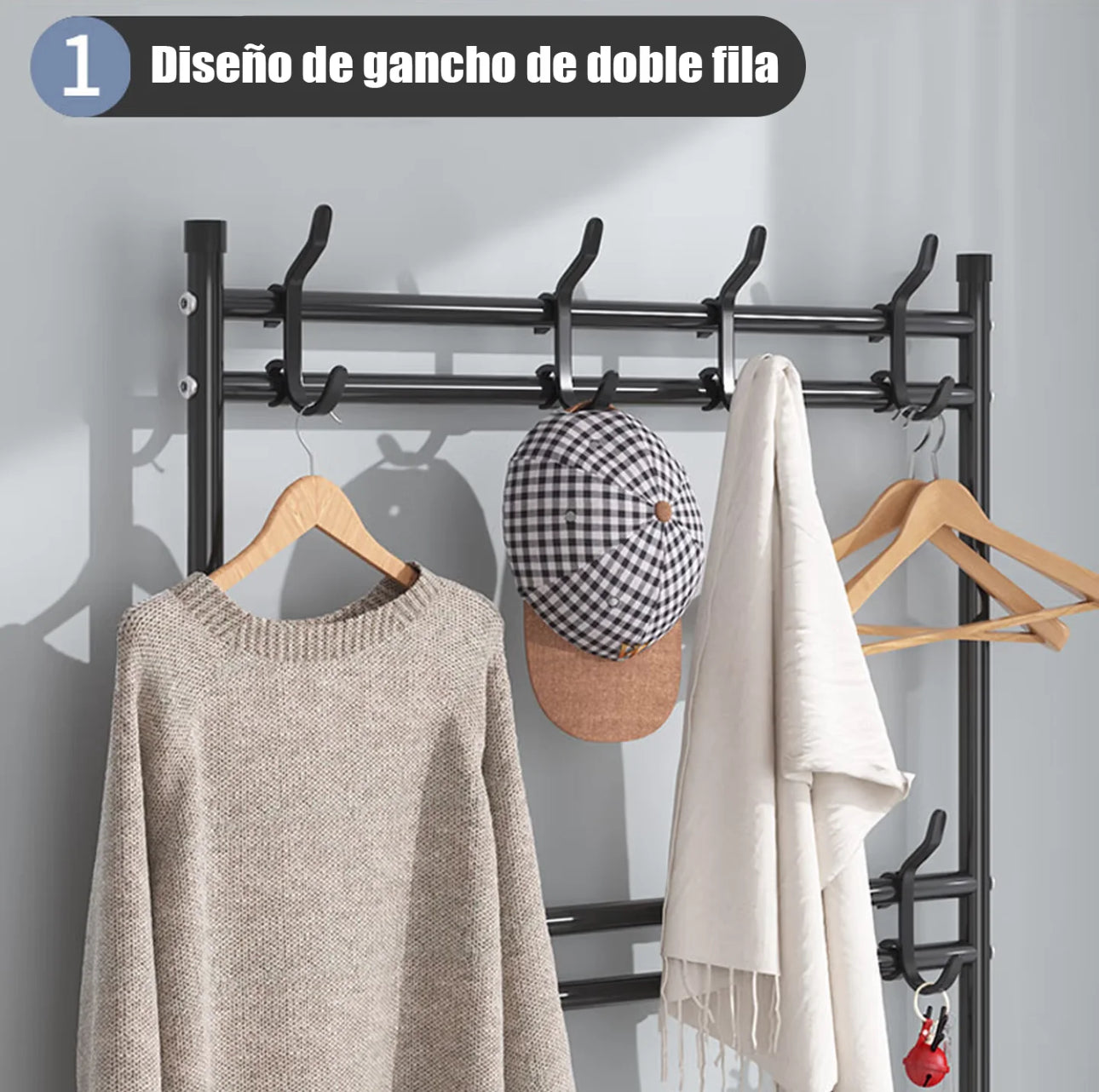 LERFM Estante de Almacenamiento 3 en 1 para Zapatos y Ropa, Extraíble y Fácil de Ensamblar,
Diseño Conveniente