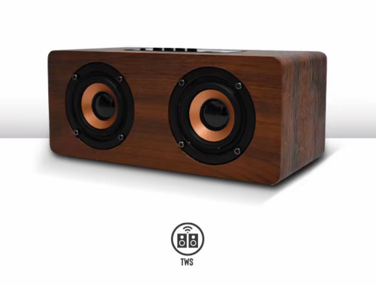 Bocina Bluetooth Portátil con Diseño Tipo Madera con Conexión TWS: vincula dos bocinas fácilmente
KTS-1612