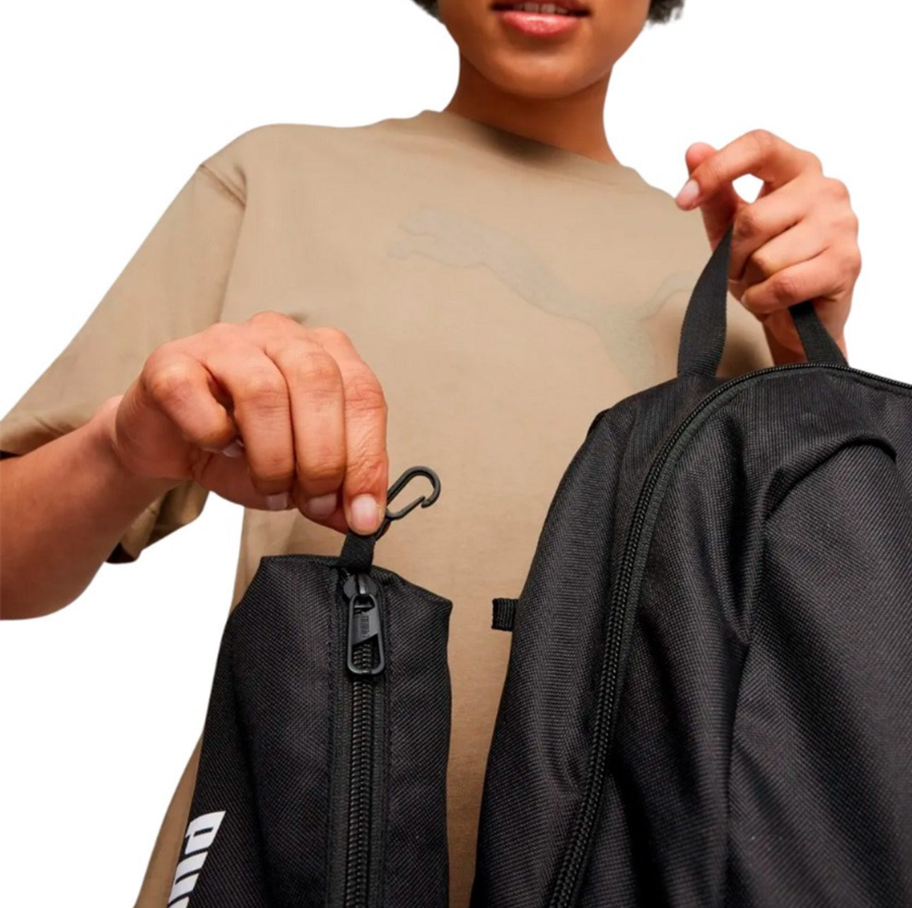 Mochila Negra Puma Unisex Phase Backpack + Estuche