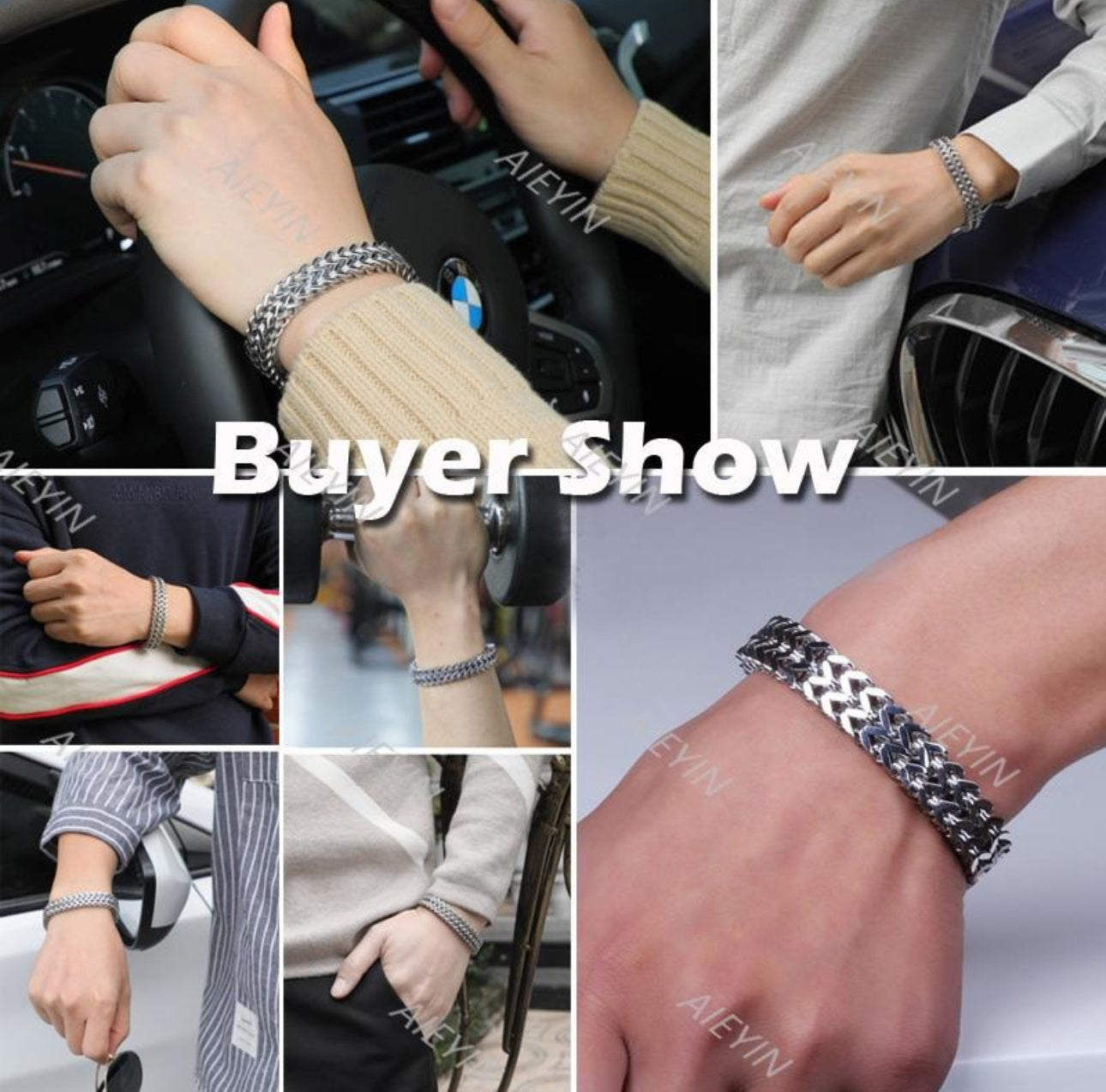 Esclava Caballero Dos Filas Hebilla Magnética Pulsera Hombre