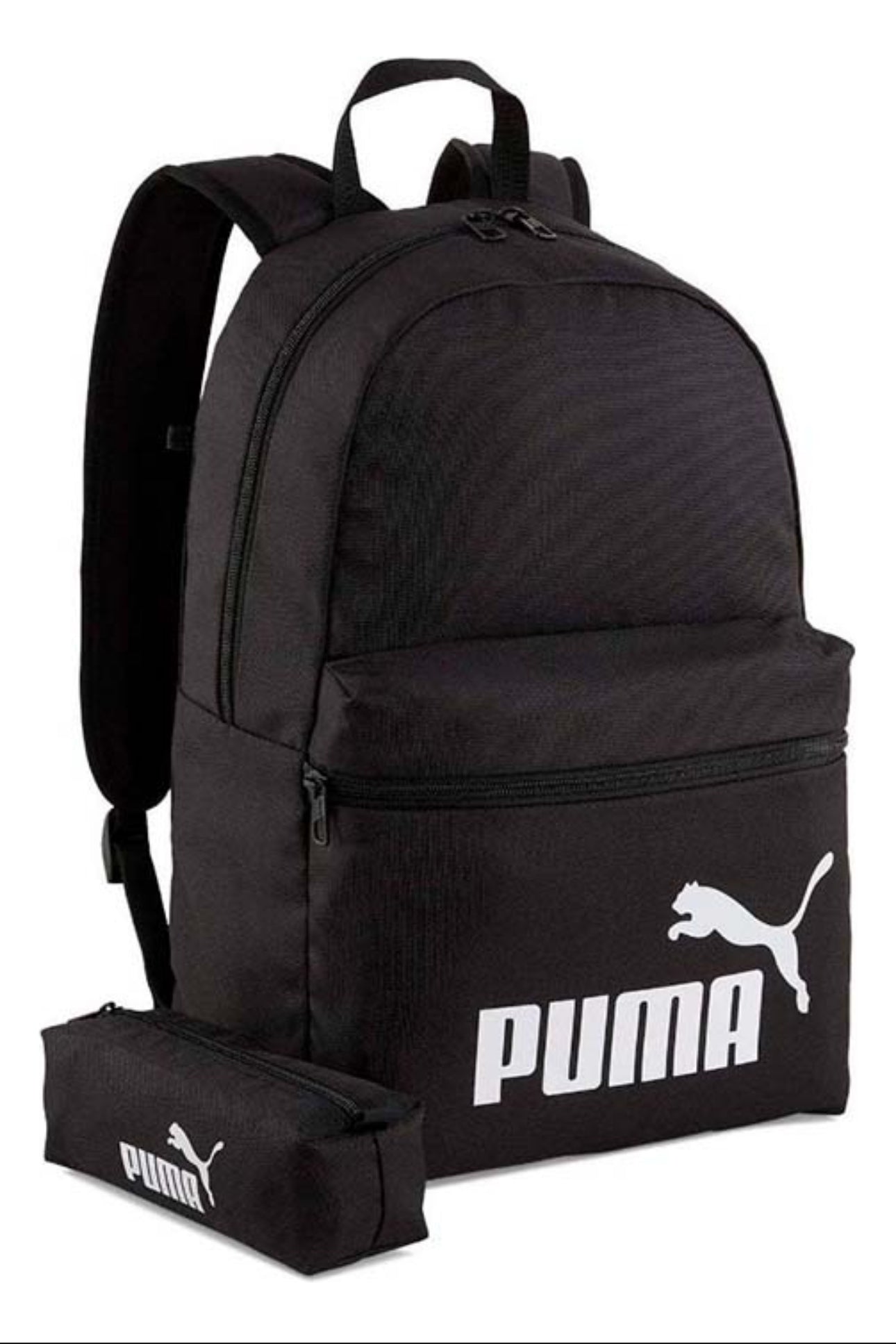 Mochila Negra Puma Unisex Phase Backpack + Estuche