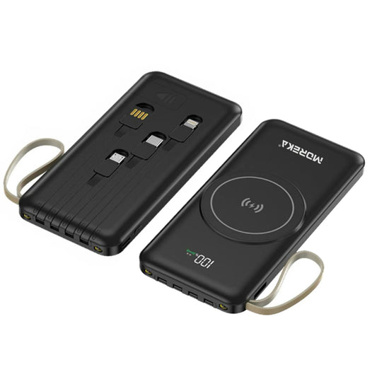 MOREKA K053 10000mAh banco de energía inalámbrico PD 20W carga rápida, cargador portátil magnético USB C, batería portátil externa compatible con iPhone 16/15/14 serie