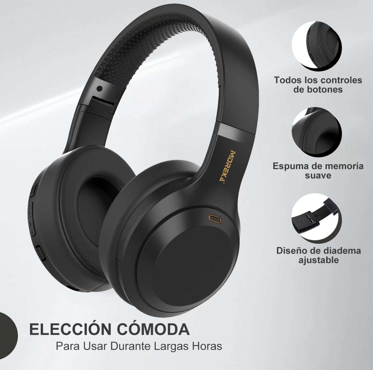 MOREKA BO7 - Auriculares intrauditivos inalámbricos con graves