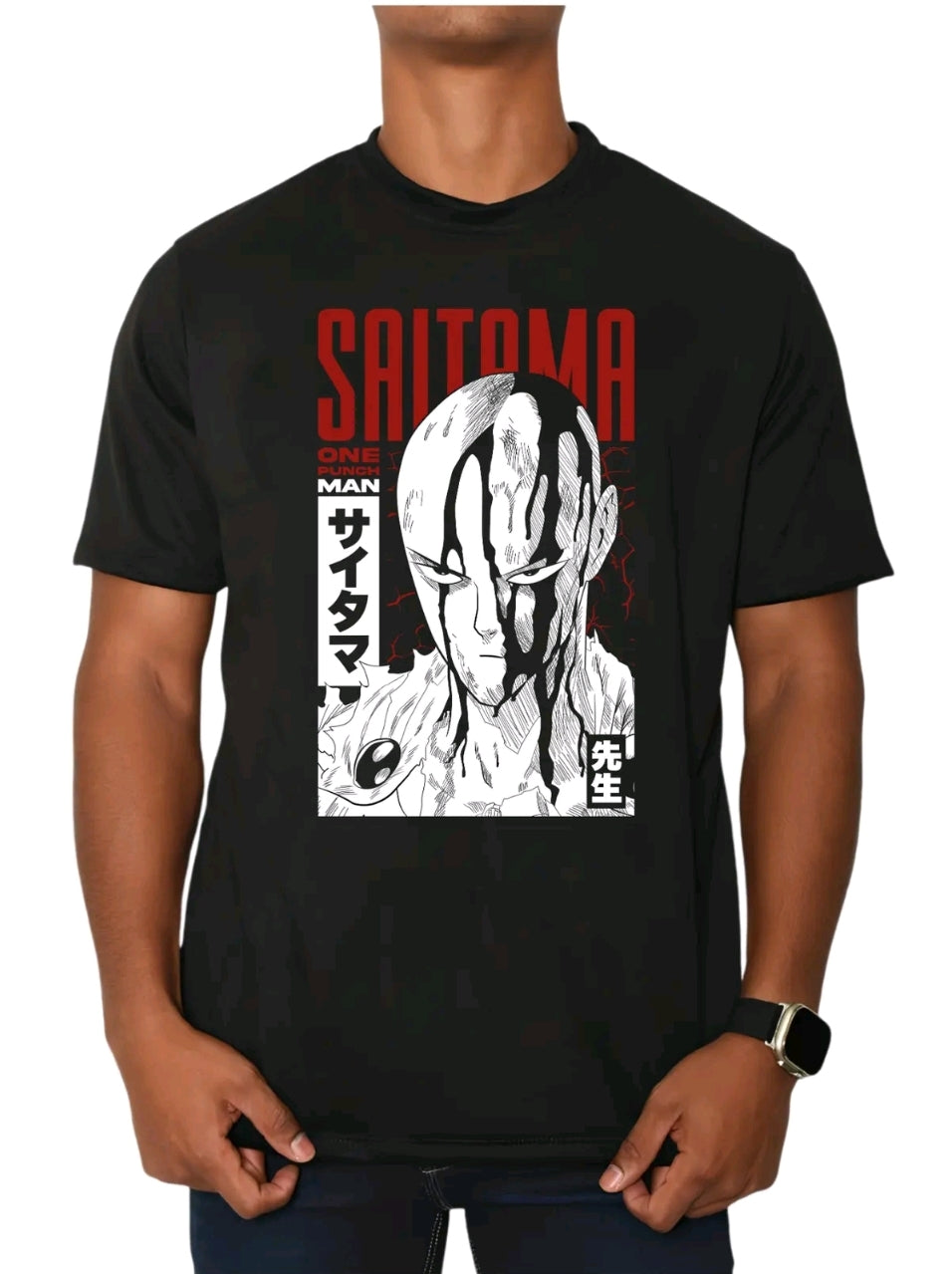 Playera manga corta Camiseta estampada anime gym Saitama