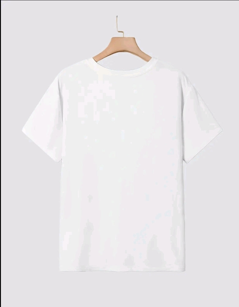 Camiseta de cuello redondo con Estampado floral en forma de corazón con flores de veranc