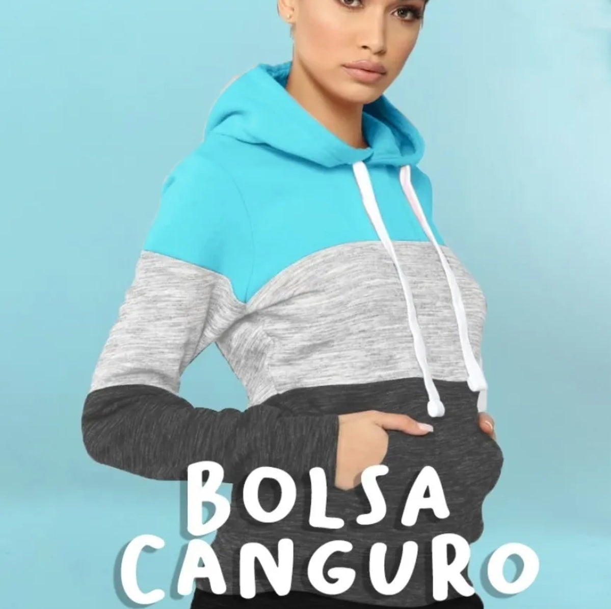 Sudadera Hoodie Mujer Casual Cómoda Afelpada 3franj 202301 G