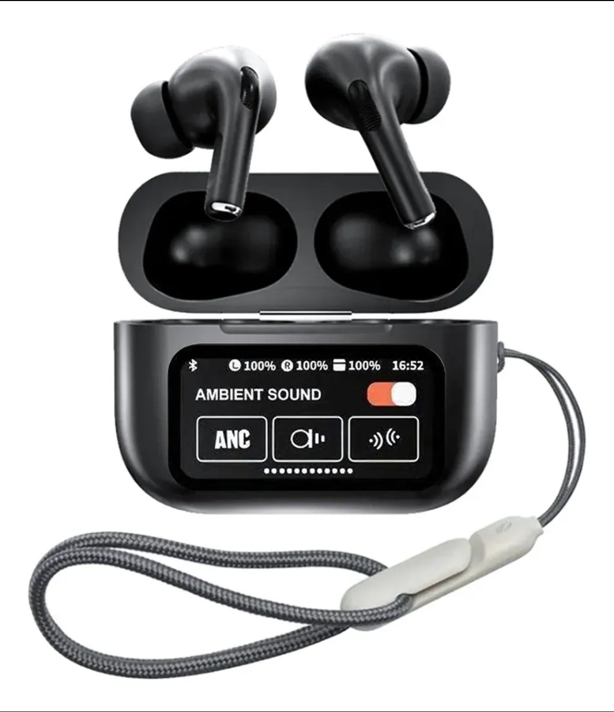 Audifonos In-ear Inalámbricos Keluona A9 Pro Negro Con Bluetooth, Control De Cámara, Cambic De Fondo De Pantalla Y Likes En Video R9