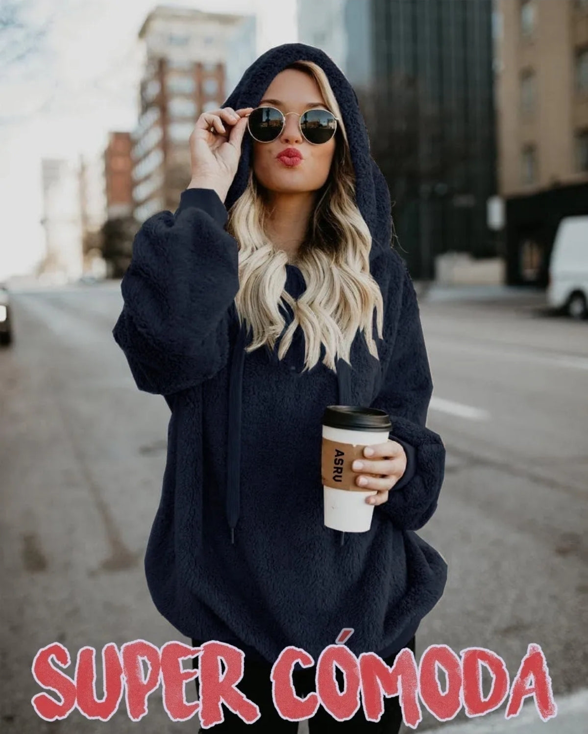 Sudadera Hoddie Mujer Cómoda Suelta Rica Afelpada 202309 Am7