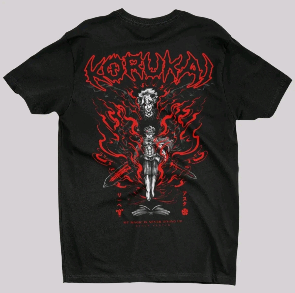 Playera Unisex Oversize Korukai Black Clover