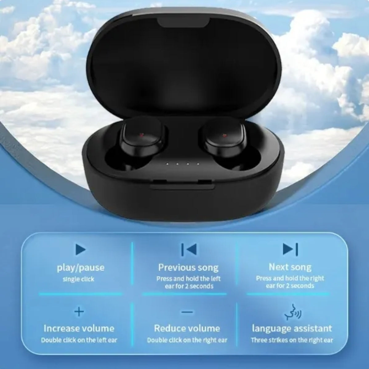 Auriculares in-ear inalámbricos A6s In-Ear A6S TGHA6S rosa con lUZ LED