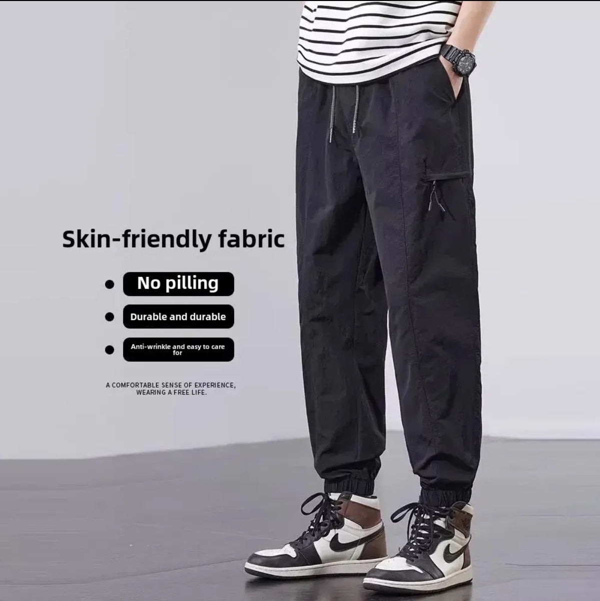 INTERNACIONAL. Pantalones De Verano Casuales De Pierna Recta Para Hombre, L