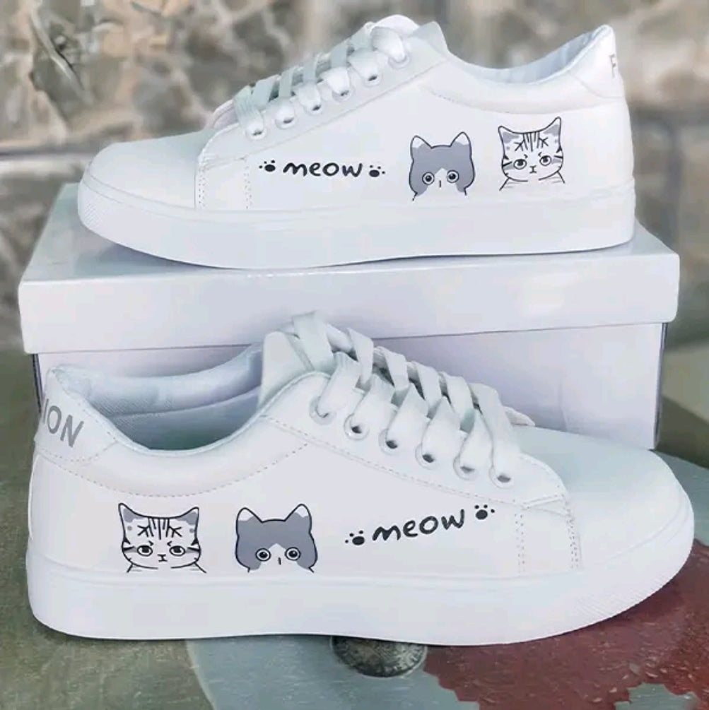 Zapatos casuales de mujer, piel impermeable, estampado animal, cómodos y ligeros, suela gruesa, con cordones, punta redonda suave, calzado deportivo casual para exterior.