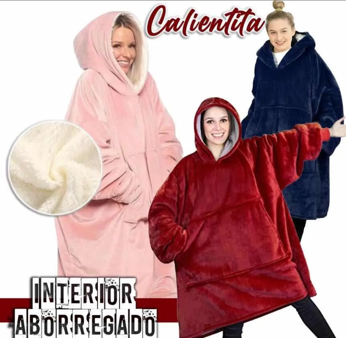 Sudadera Cobija Hoodie Con Capucha Afelpada Calientita Suave