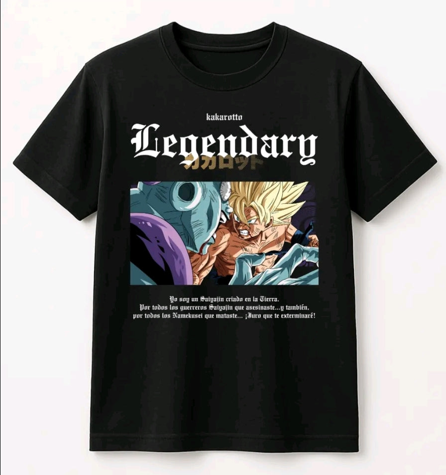 Playera dragon Ball Goku v freezer unisex manga corta algodón (Rabbit Man)