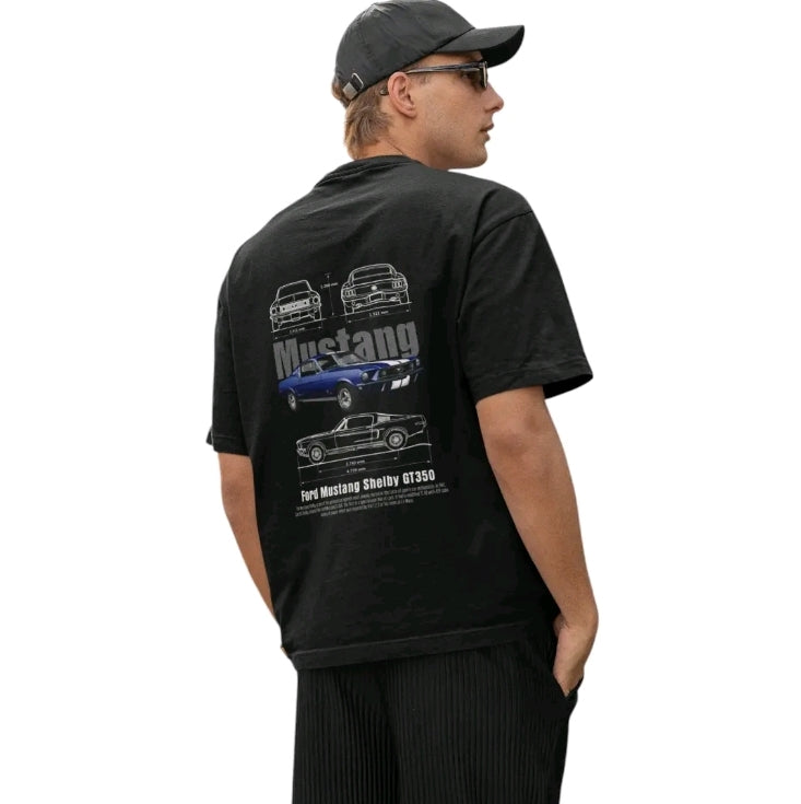 Playera Unisex Oversize Autos - Ford Mustang Shelby GT350