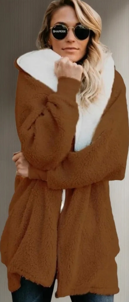 Chamarra Sudadera Lar ga Casual Afelpada Con Capucha 202308 G