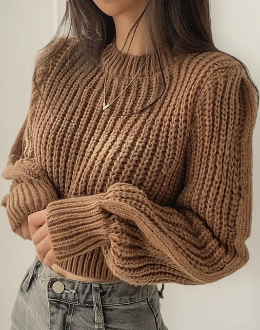 INTERNACIONAL. Suéter De Punto A Rayas Con Cremallera De Nuevo Estilio Otoño