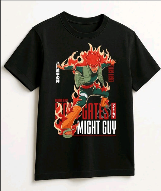 Plavera anime Naruto gym Might Guy unisex manga corta (Rabbit Man)