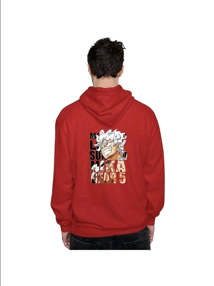 Sudadera Hoodie Anime Luffy Nika Gear 5 one Piece Unisex con Capucha