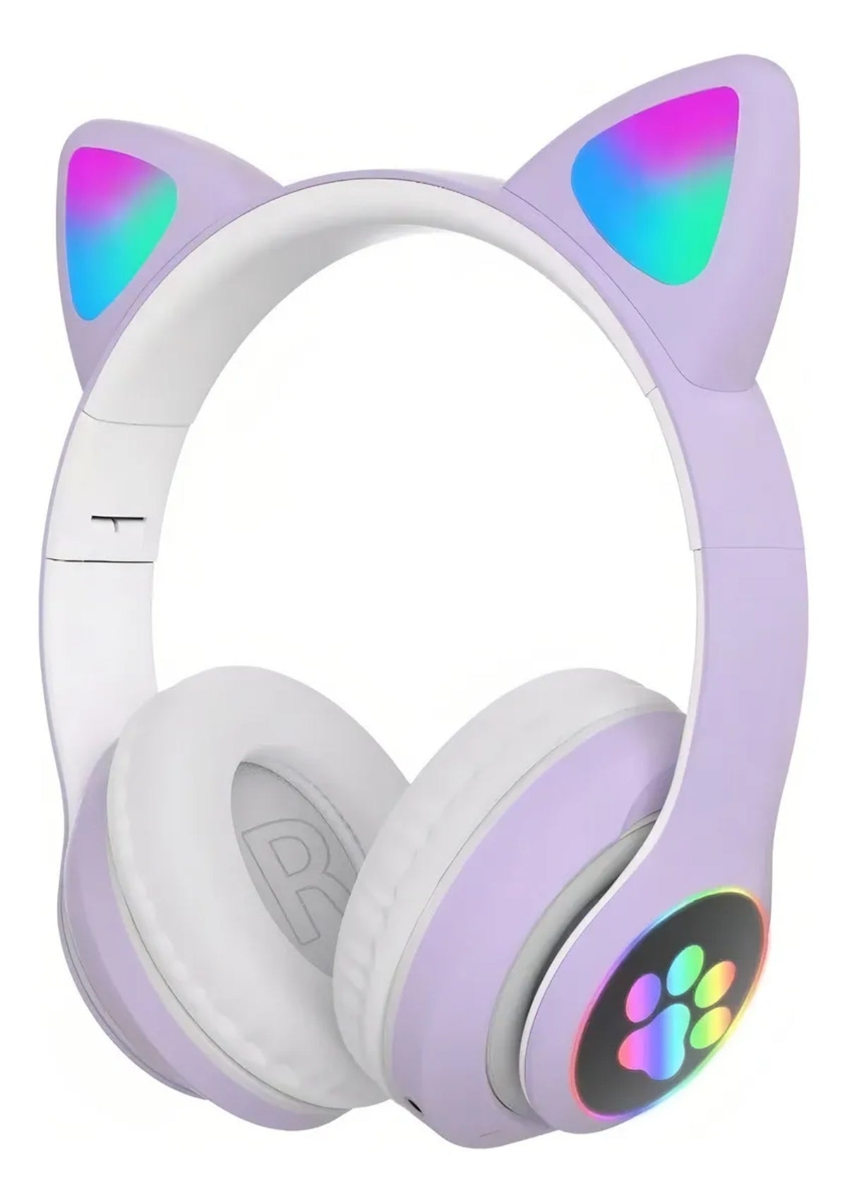 Audifono Inalámbrico Bluetooth Led Auriculares De Diadema Gamer Stn28 Color Rosa