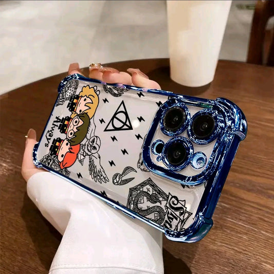 Funda de teléfono con retrato mágico de Harry Potter compatible con for iphone 16, 15, 14, 13, 12, 11 Pro Max, X, XR, XS Max, 7, 8 Plus, con un respaldo suave transparente para protección contra caidas