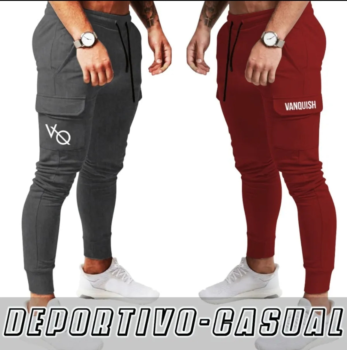 Pants Jogger Deportivo Slim 红> Vanquish VQ Cargo 2306 Am7