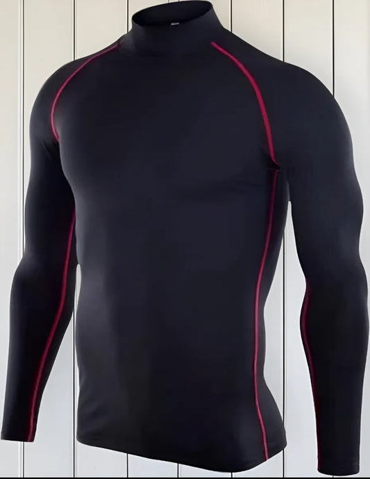 Playera Licra Deportiva Compresión Cuello Alto Sigetu 929 C