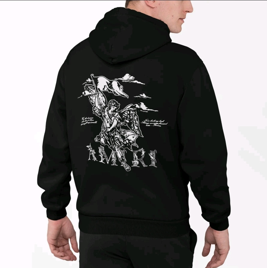Sudadera Hoodie Casual Urbano Gym Amir i Ángel Bandera Unisex Unitalla con Capucha